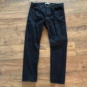 Madewell men’s selvedge denim jeans indigo wash.